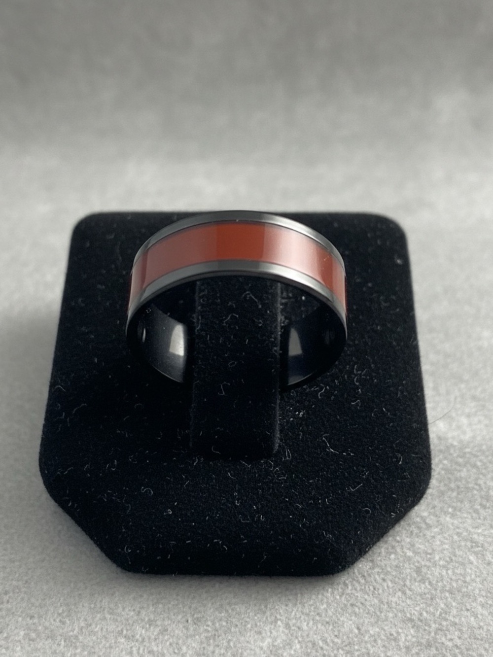 Stainless Steel Enamel Band Ring Size 8.5